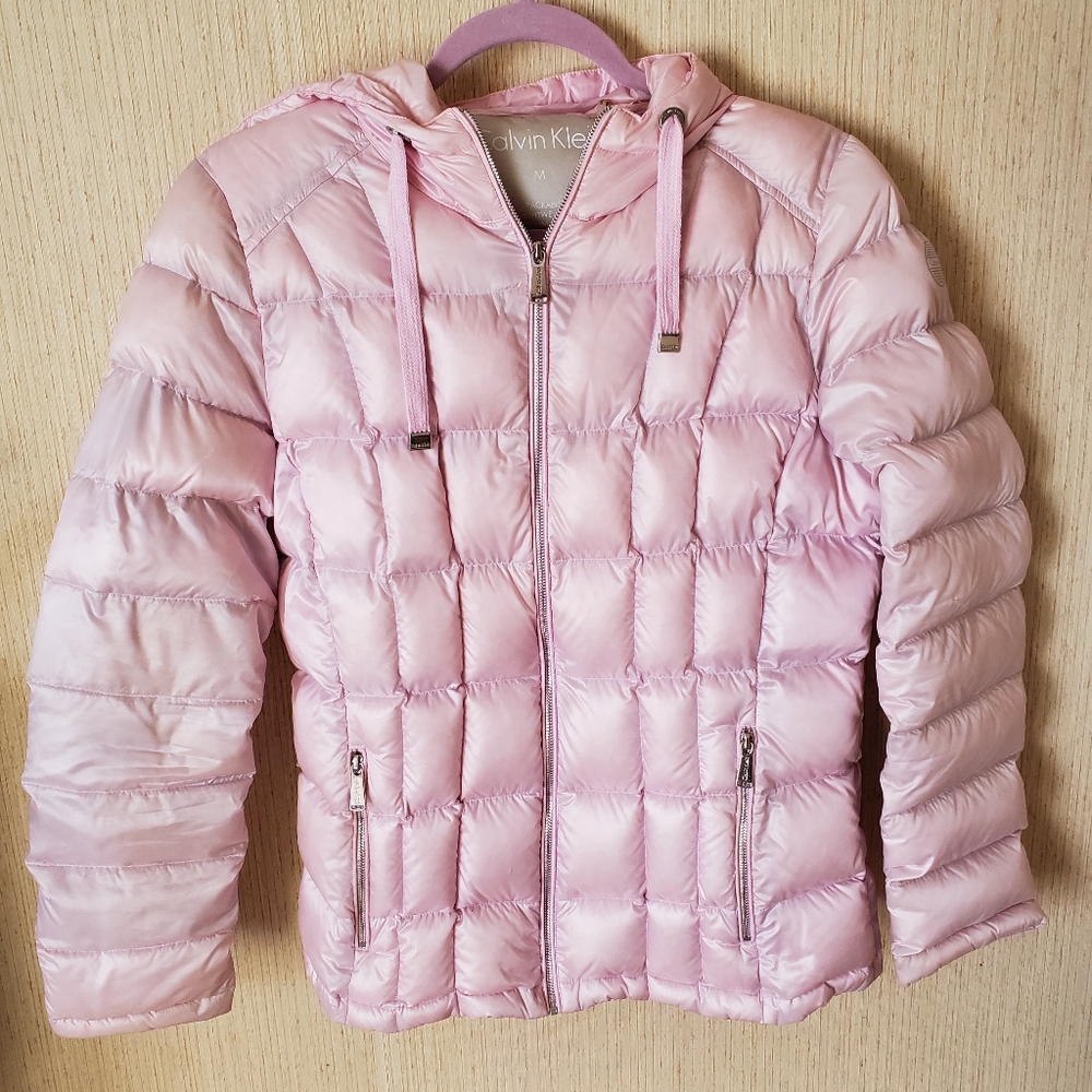 Calvin Klein Powder Pink Puff Coat